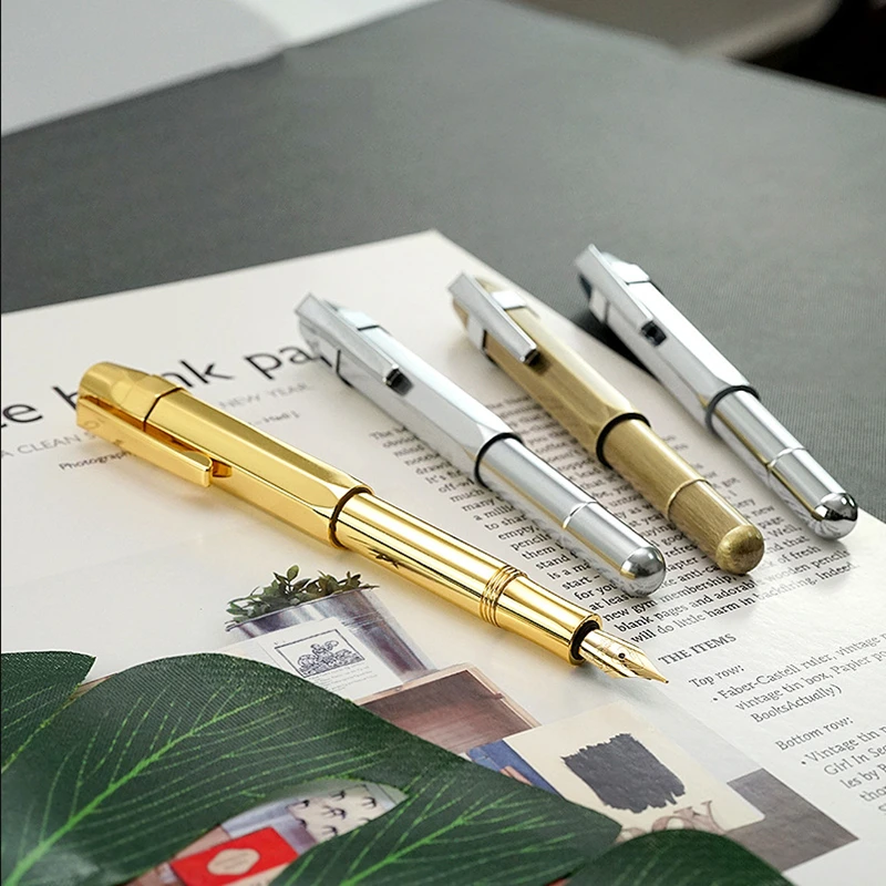 Ручка перьевая классическая тяжелая металлическая винтажная в деловом стиле