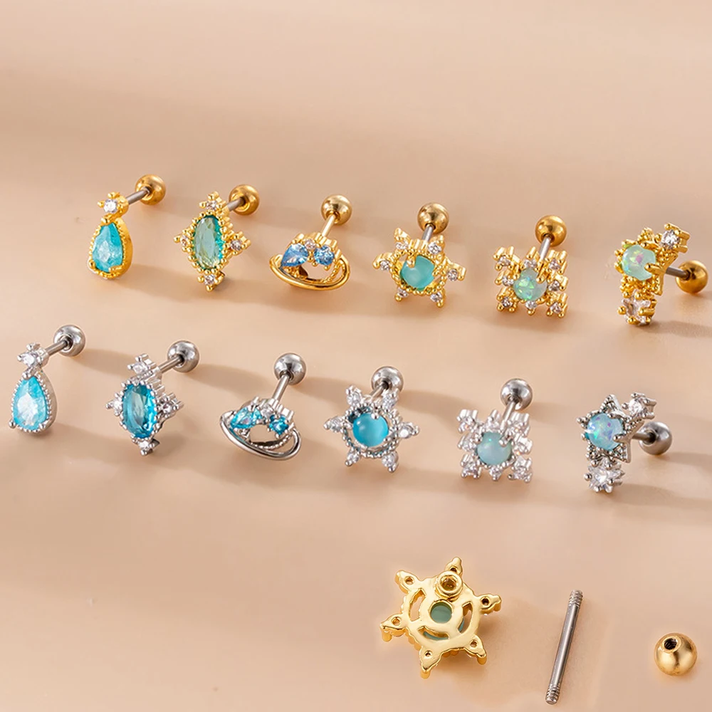 1 PCS Cute Small Mix Geometric Drop Shape Stud Earring Women Elegant Steel Screw Helix Bar Zircon Ear Cartilage Pierc Cuff
1 PCS Cute Small Mix Geometric Drop Shape Stud Earring Women Elegant Steel Screw Helix Bar Zircon Ear Cartilage Pierc Cuff