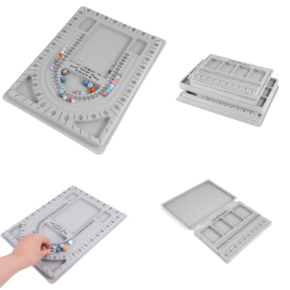 DIY Bracelet Necklace Beading Jewelry Box Flocked Bead Board Tray Design Craft Measuring Tool Jewelry Making Organizer
DIY Bracelet Necklace Beading Jewelry Box Flocked Bead Board Tray Design Craft Measuring Tool Jewelry Making Organizer