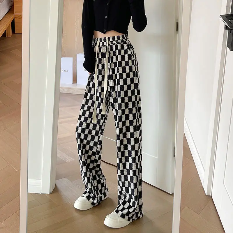 Chessboard Plaid Black and White Plaid Wide-Leg Pants 2022 Spring and Summer New High Waist Drooping Casual Pants Straight-Leg
Chessboard Plaid Black and White Plaid Wide-Leg Pants 2022 Spring and Summer New High Waist Drooping Casual Pants Straight-Leg