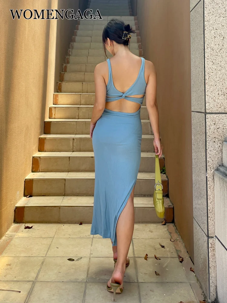 New WOMENGAGA Summer Sexy Hot Girl Side Split Slip Dress Backless Long Dress Maxi Dresses OL Elegant Hot Sexy Korean Robe 1M8F
New WOMENGAGA Summer Sexy Hot Girl Side Split Slip Dress Backless Long Dress Maxi Dresses OL Elegant Hot Sexy Korean Robe 1M8F