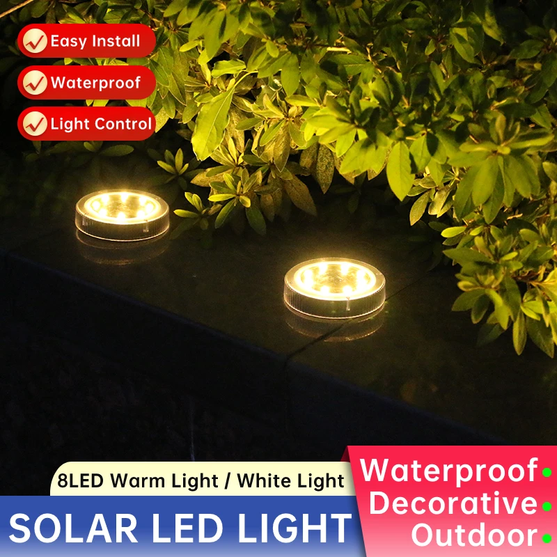 Solar Powered Ground Lights IP65 Waterproof Outdoor LED Disk Lights for Garden Non-Slip Landscape Lighting for Patio Lawn
Solar Powered Ground Lights IP65 Waterproof Outdoor LED Disk Lights for Garden Non-Slip Landscape Lighting for Patio Lawn