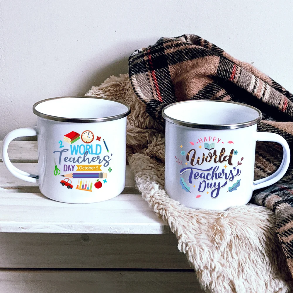 Word Teacher'day Ever Enamel Mugs Teacher's Day Best Original Teacher's Gift Drink Juice Coffee Cocoa Milk Beer Handle Mug
Word Teacher'day Ever Enamel Mugs Teacher's Day Best Original Teacher's Gift Drink Juice Coffee Cocoa Milk Beer Handle Mug