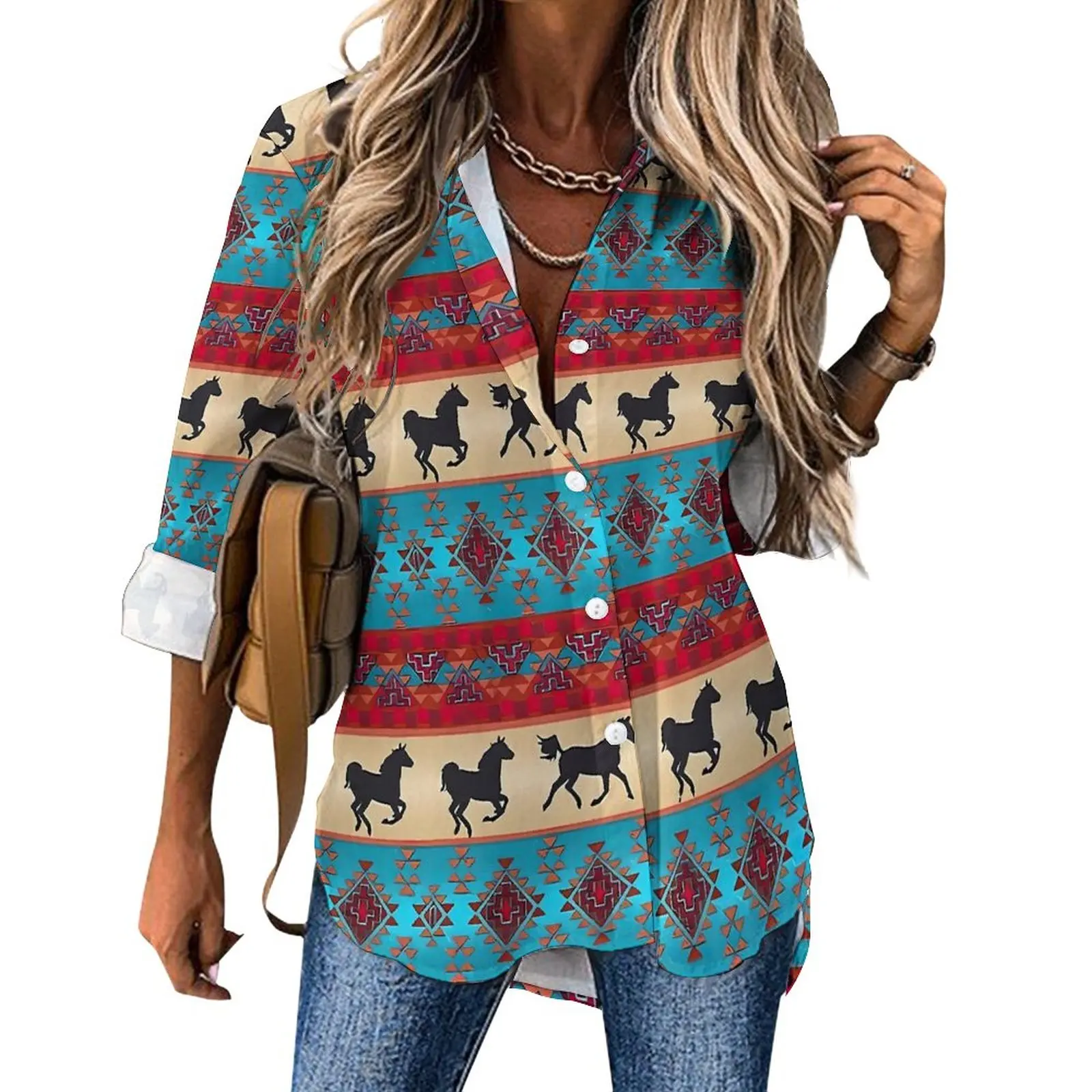 Tribal Horse Blouse Vintage Print Funny Pattern Casual Blouses Female Basic Shirt Autumn Long Sleeve Oversize Top
Tribal Horse Blouse Vintage Print Funny Pattern Casual Blouses Female Basic Shirt Autumn Long Sleeve Oversize Top