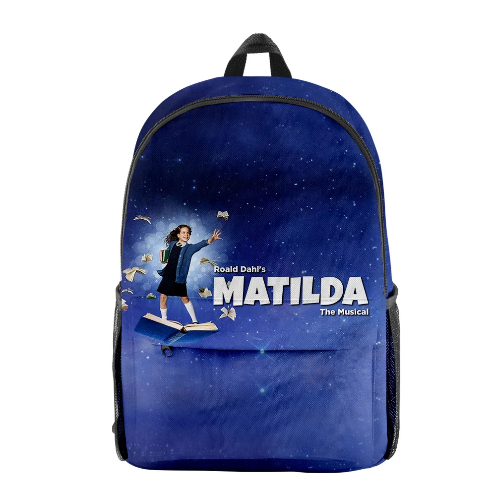 Молодежные школьные сумки Roald Dahl's Matilda из музыкального фильма, рюкзаки для ноутбука, водонепроницаемые забавные дорожные сумки из ткани Оксфорд с 3D-принтом
Молодежные школьные сумки Roald Dahl's Matilda из музыкального фильма, рюкзаки для ноутбука, водонепроницаемые забавные дорожные сумки из ткани Оксфорд с 3D-принтом