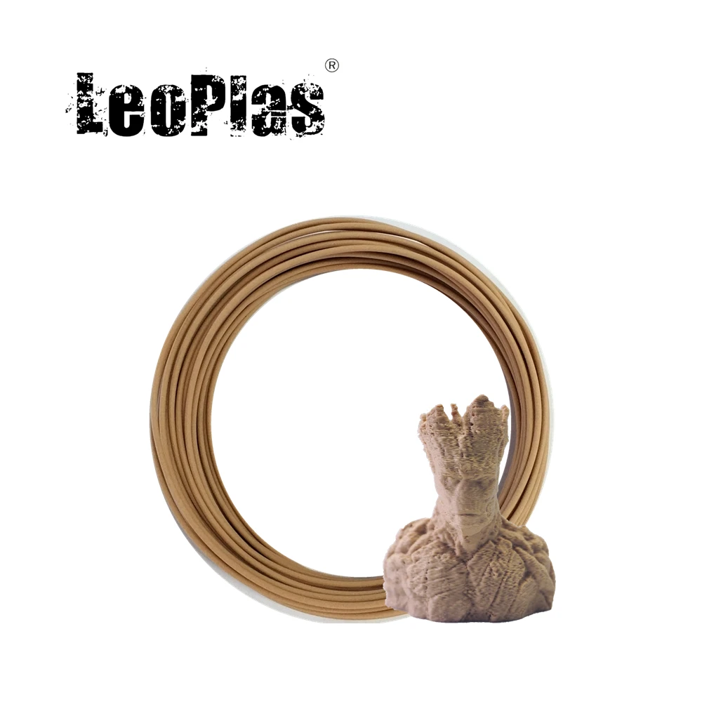 

LeoPlas 1.75mm 10 and 20 Meters Wood PLA Filament Sample For 3D Printer Pen Consumables Printing Supplies Plastic Material