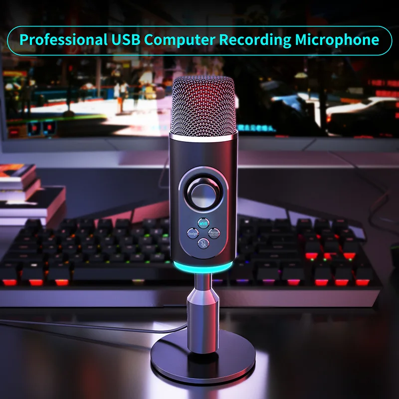 Конденсаторный USB-микрофон для мобильного компьютера, микрофон для прямой трансляции, микрофон RGB с цветным освещением 
Конденсаторный USB-микрофон для мобильного компьютера, микрофон для прямой трансляции, микрофон RGB с цветным освещением