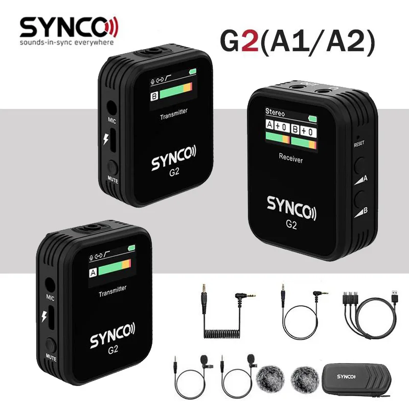 Микрофон SYNCO G2 A2 A1, конденсаторный, для камеры, мониторинга в реальном времени, беспроводной, для стриминга
Микрофон SYNCO G2 A2 A1, конденсаторный, для камеры, мониторинга в реальном времени, беспроводной, для стриминга