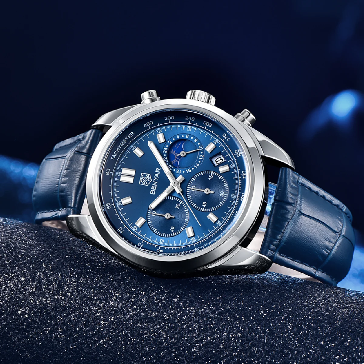 BENYAR Sports Chronograph New Men Quartz Wristwatch Stainless steel Diver Watch 30ATM Waterproof Leather Military Watches
BENYAR Sports Chronograph New Men Quartz Wristwatch Stainless steel Diver Watch 30ATM Waterproof Leather Military Watches