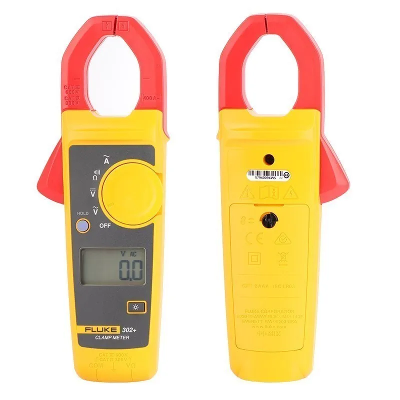 FLUKE 302+ Digital Clamp Meter AC Current AC/DC Voltage Resistance Pliers Multimeter Tester
FLUKE 302+ Digital Clamp Meter AC Current AC/DC Voltage Resistance Pliers Multimeter Tester