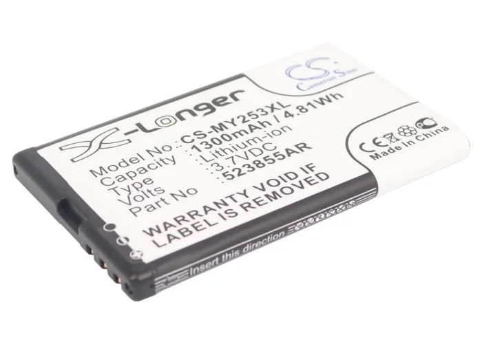 Cameron Sino Mobile SmartPhone Replacement Li-ion Battery 1300mAh For P/N 523855AR Samsung 253491226, Alium Free Tools
Cameron Sino Mobile SmartPhone Replacement Li-ion Battery 1300mAh For P/N 523855AR Samsung 253491226, Alium Free Tools