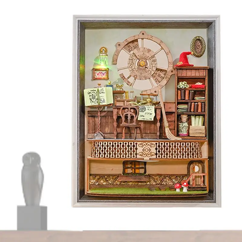 

DIY Doll House Frame Romantic Photo Frame Type Dollhouse Miniature DIY House Kit Warm Dawn With Furniture And For Home