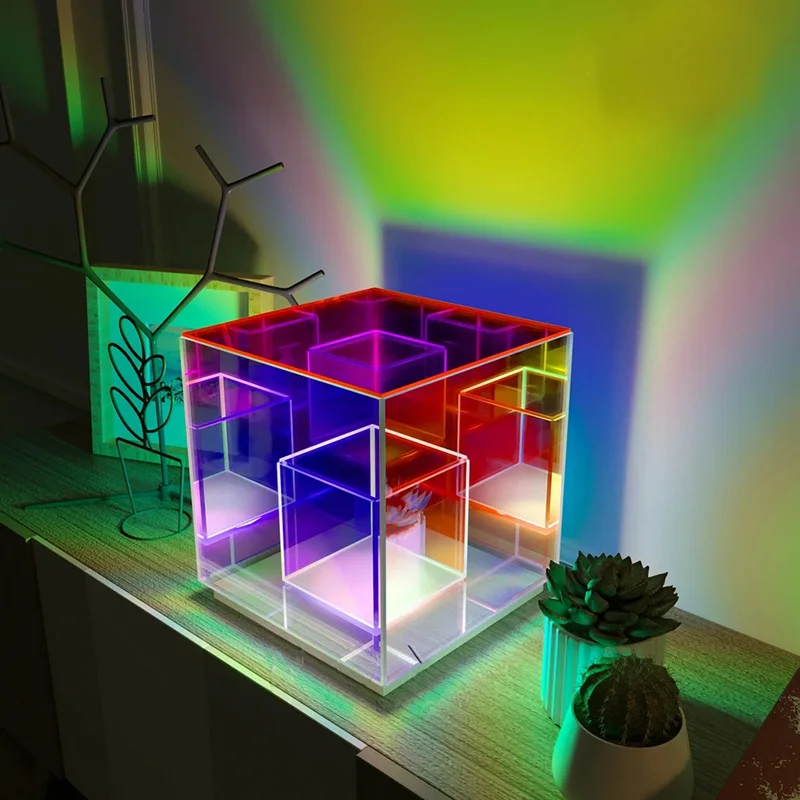 Декоративный куб, ночсветильник rgb, красочная атмосфера, акриловый магический куб, настольная лампа, ночсветильник для ресторана, светодиод...
Декоративный куб, ночсветильник rgb, красочная атмосфера, акриловый магический куб, настольная лампа, ночсветильник для ресторана, светодиод...