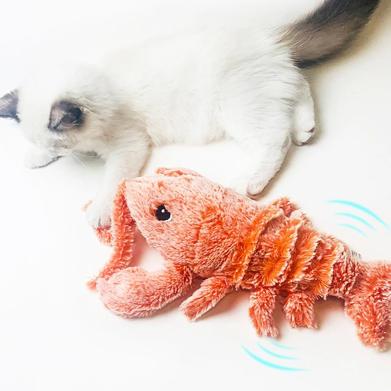 Pet Electric Jumping Cat Toy Shrimp Moving Simulation Lobster Dancing Plush Toys For Pet Dog Cats Stuffed Animal Interactive Toy
Pet Electric Jumping Cat Toy Shrimp Moving Simulation Lobster Dancing Plush Toys For Pet Dog Cats Stuffed Animal Interactive Toy