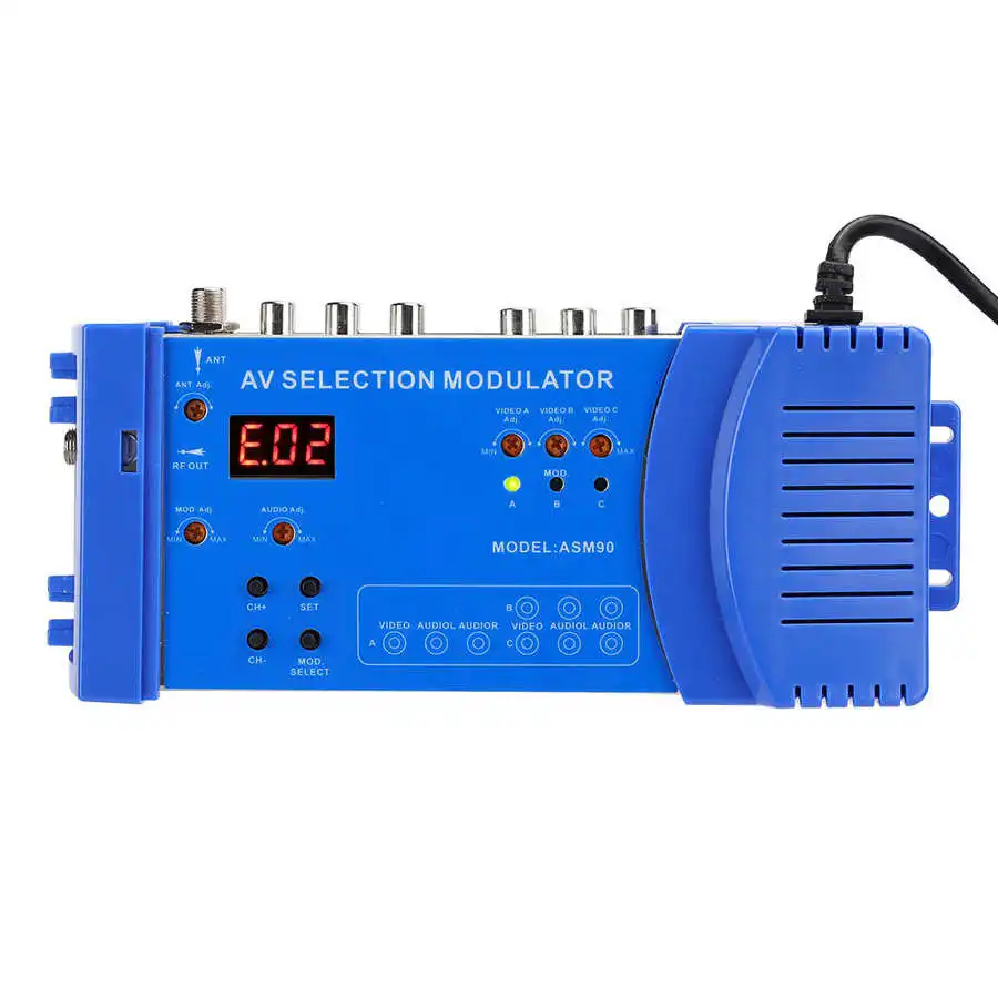 AMS90 Digital Domestic Modulator AV Optional Modulator VHF UHF PAL Standard Portable Converter for EU 100-240V Modulator
AMS90 Digital Domestic Modulator AV Optional Modulator VHF UHF PAL Standard Portable Converter for EU 100-240V Modulator