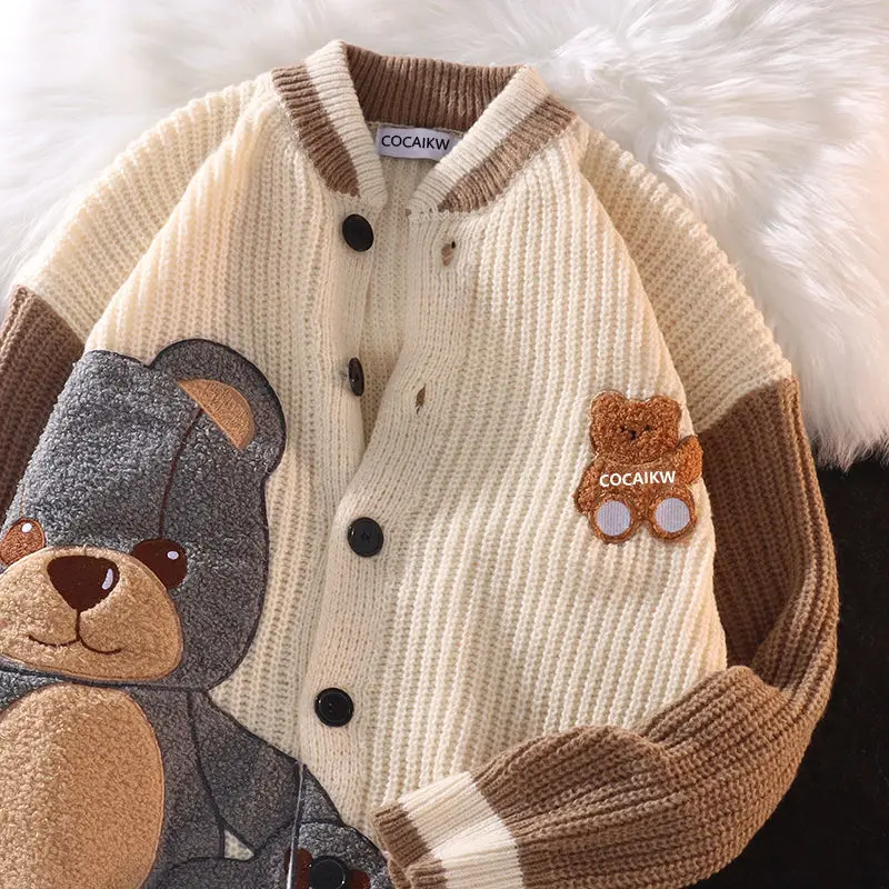BiggOrange Personality Street Bear Sweater Female Autumn and Winter Design Sense Niche Loose Lazy Wind Round Neck Cardigan Top
BiggOrange Personality Street Bear Sweater Female Autumn and Winter Design Sense Niche Loose Lazy Wind Round Neck Cardigan Top