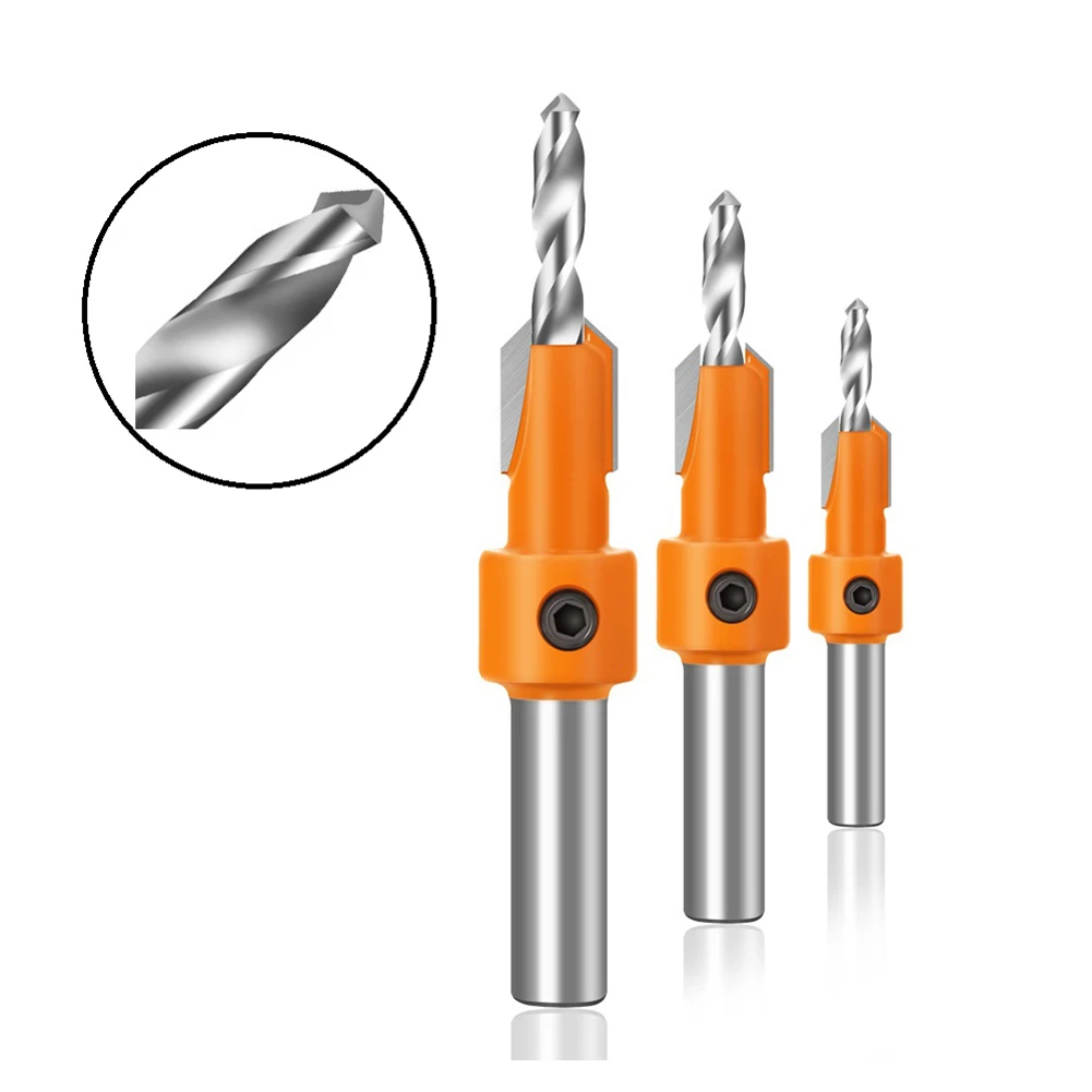 4pcs HSS Countersink Drill Bit Set Screw Woodworking Chamfer W/ Wrench Screw 4pcs Countersink Drill (with Wrench And Screw)
4pcs HSS Countersink Drill Bit Set Screw Woodworking Chamfer W/ Wrench Screw 4pcs Countersink Drill (with Wrench And Screw)