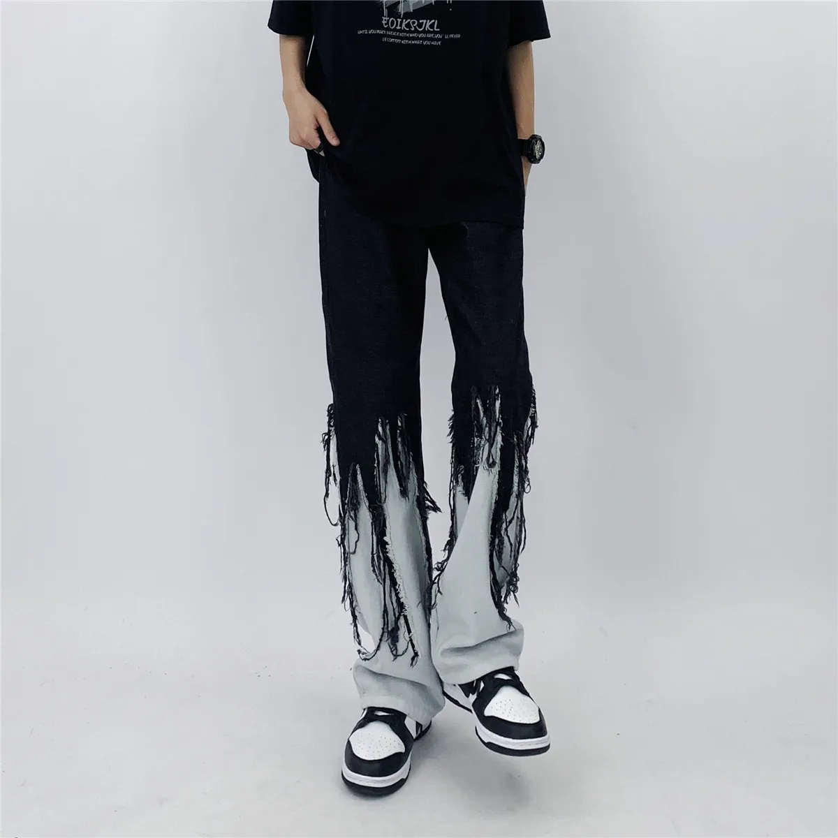 Four Seasons Men's Jeans High Street Hip Hop Contrast Color Tassel Loose Jeans Korean Fashion Jeans Hip Hop Men's Y2k Pants Men
Four Seasons Men's Jeans High Street Hip Hop Contrast Color Tassel Loose Jeans Korean Fashion Jeans Hip Hop Men's Y2k Pants Men