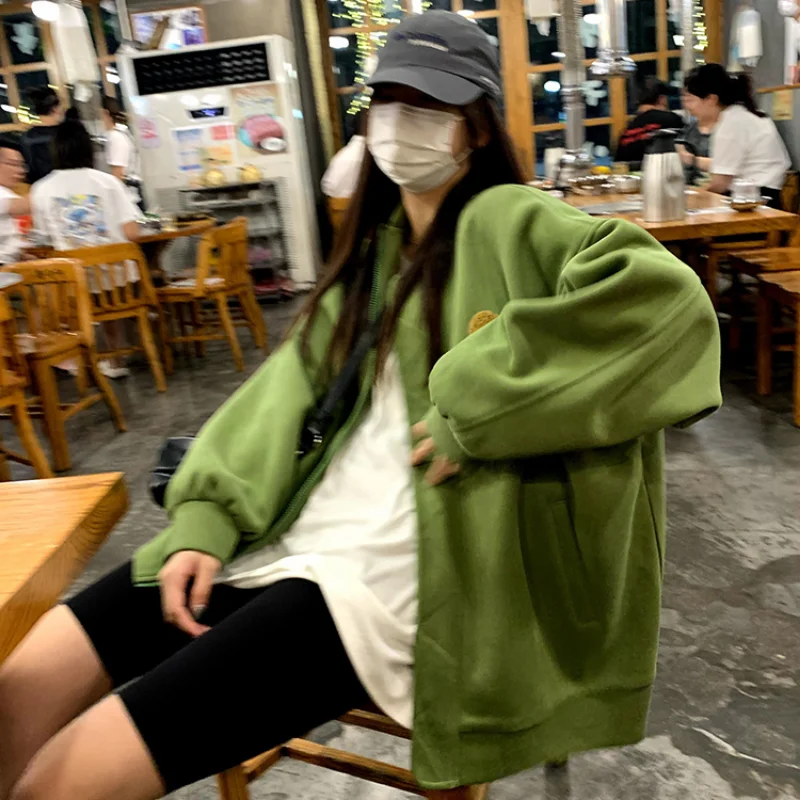HOUZHOU Harajuku Green Hoodies Women Winter Fleece Streetwear Y2k Zip Up Hoodie Baseball Coats Oversized Vintage Korean Fashion
HOUZHOU Harajuku Green Hoodies Women Winter Fleece Streetwear Y2k Zip Up Hoodie Baseball Coats Oversized Vintage Korean Fashion