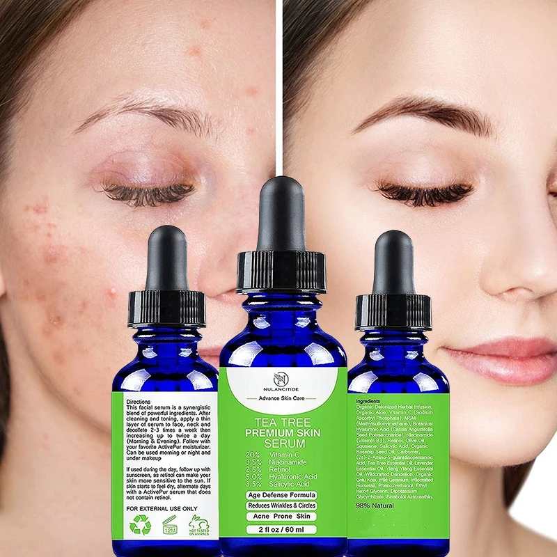 60ml Tea Tree Serum Collagen Cosmetics Acne Face Acne Anti-wrinkle Face Whitening Essence Skin Care Retinol Skin Care Products
60ml Tea Tree Serum Collagen Cosmetics Acne Face Acne Anti-wrinkle Face Whitening Essence Skin Care Retinol Skin Care Products