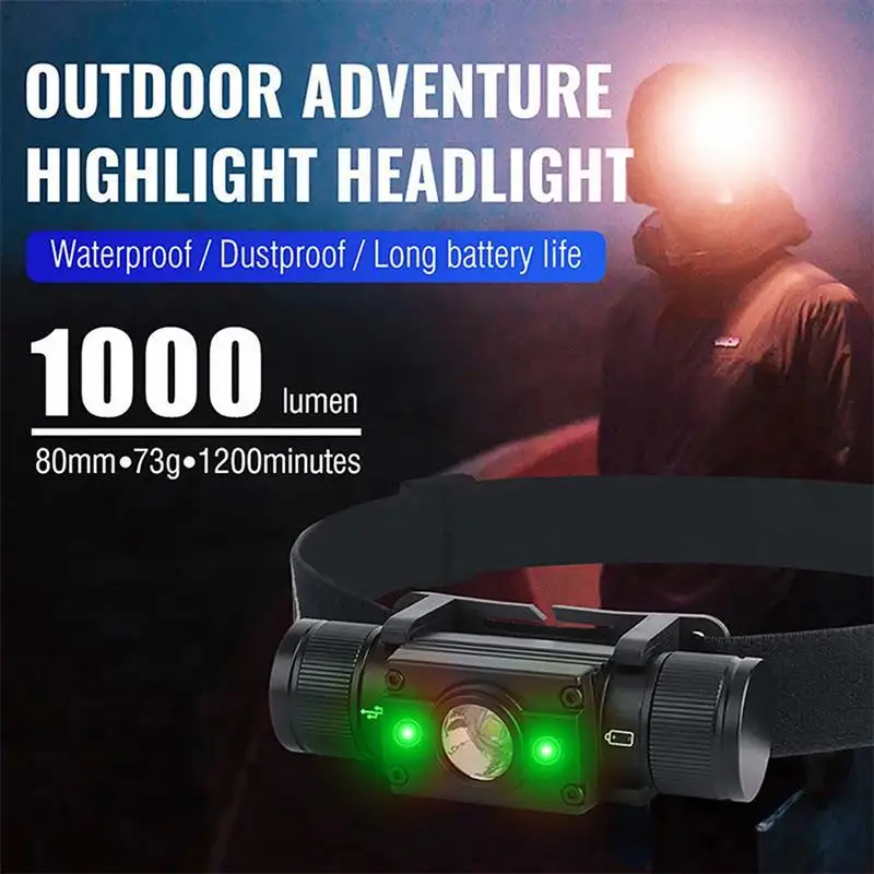 LED Mini Headlamp High Power 1000lm Headlight 18650 Rechargeable Head Torch Camping Hunting Hiking Waterproof IPX6 Flashlight
LED Mini Headlamp High Power 1000lm Headlight 18650 Rechargeable Head Torch Camping Hunting Hiking Waterproof IPX6 Flashlight