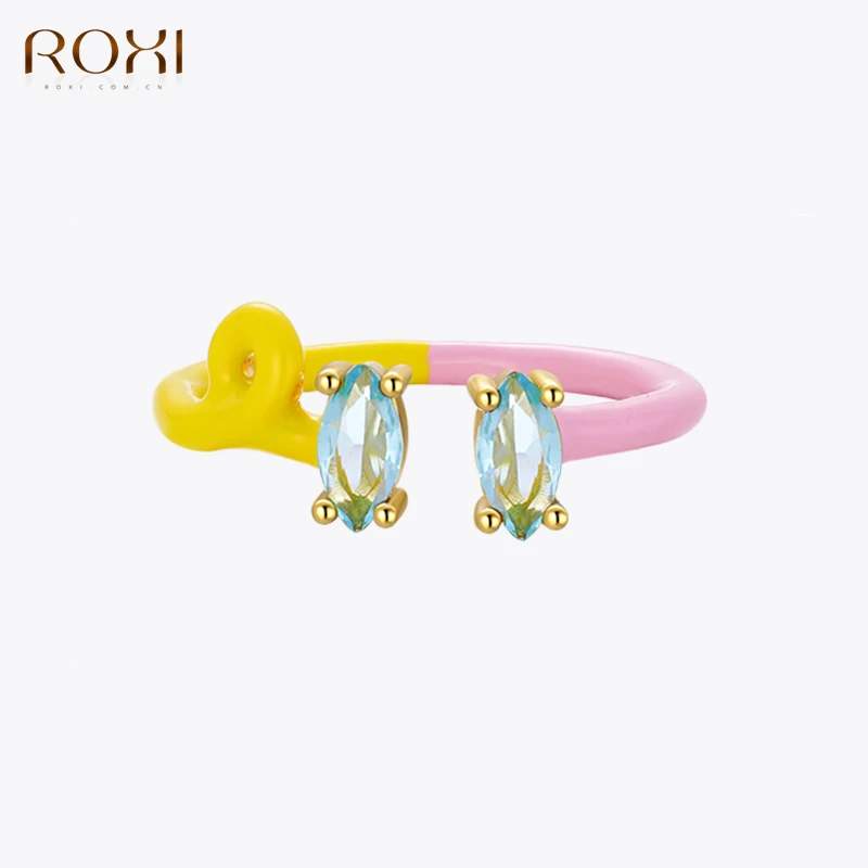 ROXI 925 Sterling Silver Rings For Women Summer Enamel Adjustable Crystal Adjustable Rings Jewelry For Party Wedding Jewelry
ROXI 925 Sterling Silver Rings For Women Summer Enamel Adjustable Crystal Adjustable Rings Jewelry For Party Wedding Jewelry