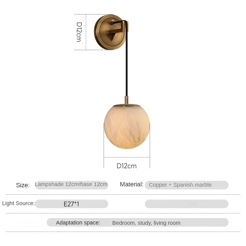 Настенная лампа ZISIZ из мрамора
Настенная лампа ZISIZ из мрамора