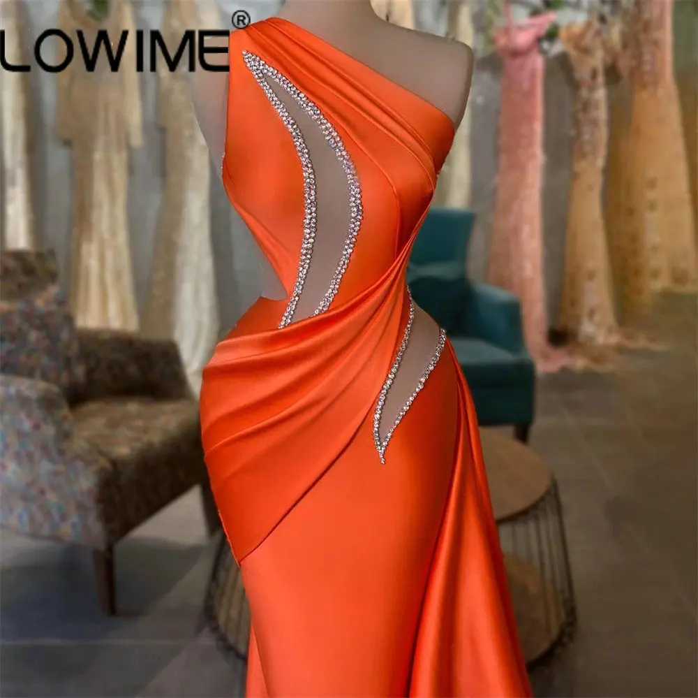 Orange Sexy One Shoulder Long Evening Dresses African Black Girls Ruched Pleats Mermaid Satin Arabic Formal Party Prom Gowns
Orange Sexy One Shoulder Long Evening Dresses African Black Girls Ruched Pleats Mermaid Satin Arabic Formal Party Prom Gowns