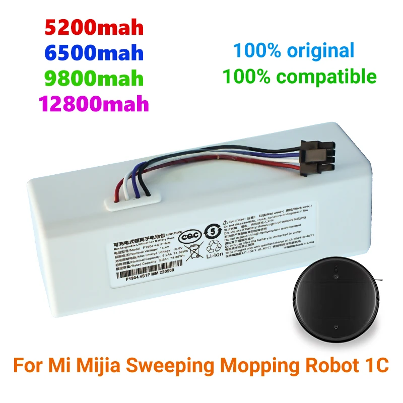 100% Совершенно новая батарея для робота-пылесоса Xiaomi Mijia Mi 1C P1904-4S1P-MM, сменная батарея G1 для робота-пылесоса
100% Совершенно новая батарея для робота-пылесоса Xiaomi Mijia Mi 1C P1904-4S1P-MM, сменная батарея G1 для робота-пылесоса