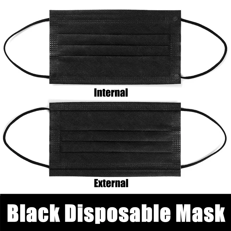 mascarillas Black Disposable Mouth Mask Anti Dust Face Mask 3 Ply Non-woven Breathing Adult Facial Mask Filter Surgical Mask
mascarillas Black Disposable Mouth Mask Anti Dust Face Mask 3 Ply Non-woven Breathing Adult Facial Mask Filter Surgical Mask