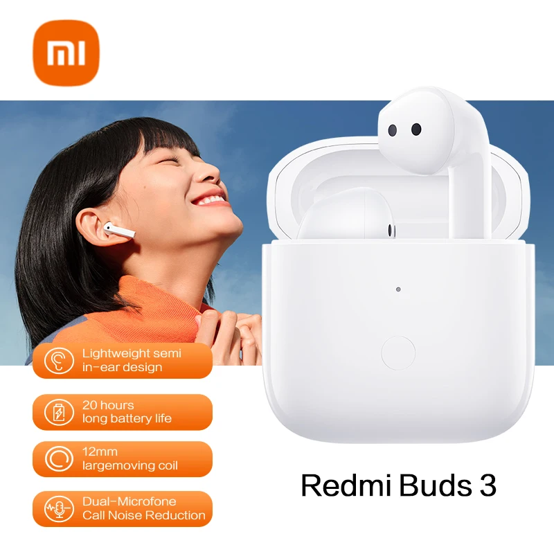 Xiaomi Redmi Buds 3 Bluetooth Earphones, Dexterous Semi In-ear Wireless Headphones, Dual-Microfone Call Noise Reduction Earbuds
Xiaomi Redmi Buds 3 Bluetooth Earphones, Dexterous Semi In-ear Wireless Headphones, Dual-Microfone Call Noise Reduction Earbuds