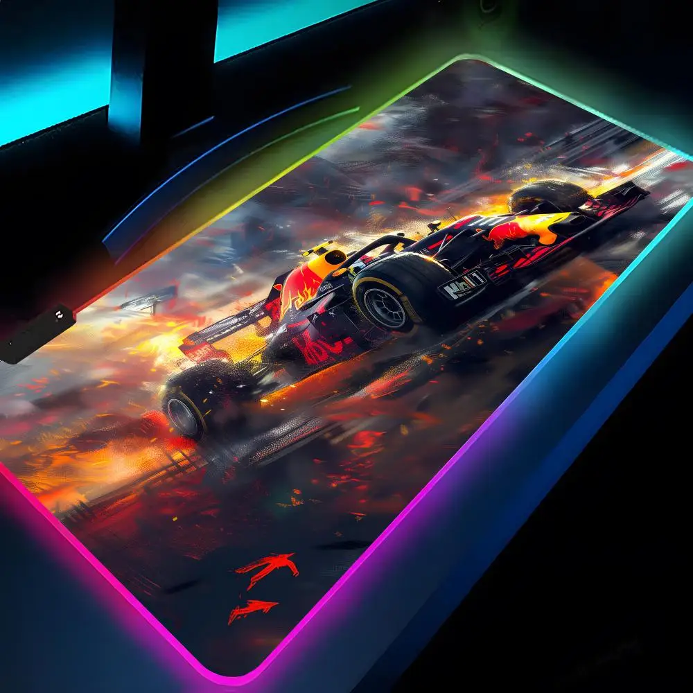 Игровой коврик для мыши Формула 1 гонки F1 Rgb Xxl ноутбука игровой с подсветкой