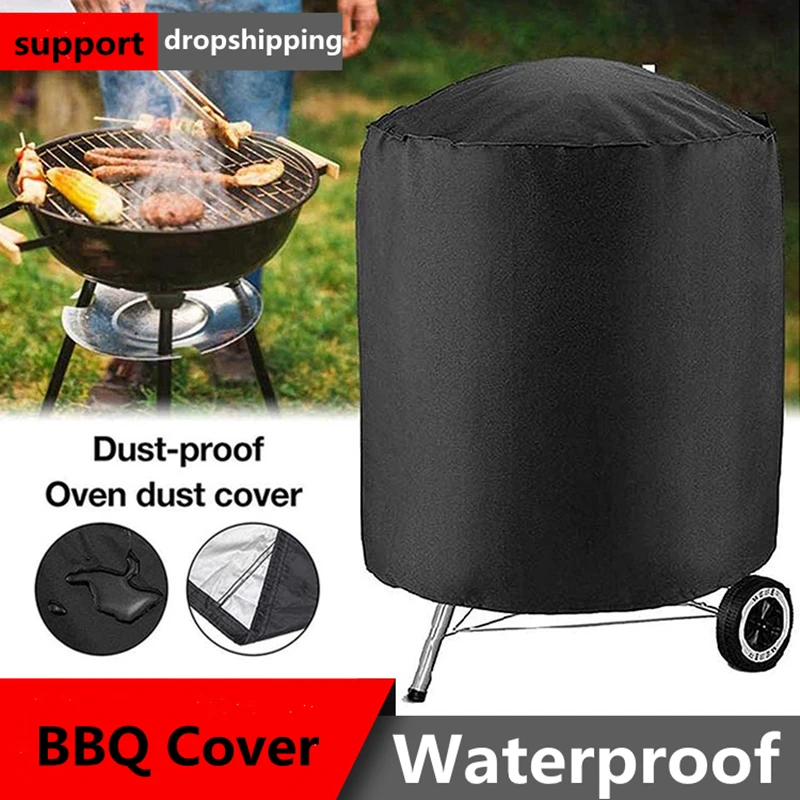 210D Waterproof BBQ Grill Barbeque Cover Anti-Dust Round BBQ Grill Protective Cover Outdoor Heavy Duty Charcoal Grills Covers
210D Waterproof BBQ Grill Barbeque Cover Anti-Dust Round BBQ Grill Protective Cover Outdoor Heavy Duty Charcoal Grills Covers