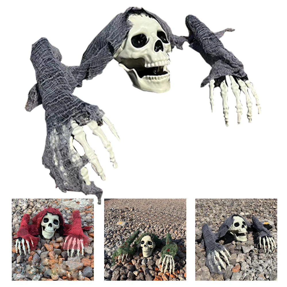 Halloween Decoration Horror Skull Skeleton Head Fake Human Hand for Halloween Party Home Garden Lawn Decor Haunted House Props
Halloween Decoration Horror Skull Skeleton Head Fake Human Hand for Halloween Party Home Garden Lawn Decor Haunted House Props