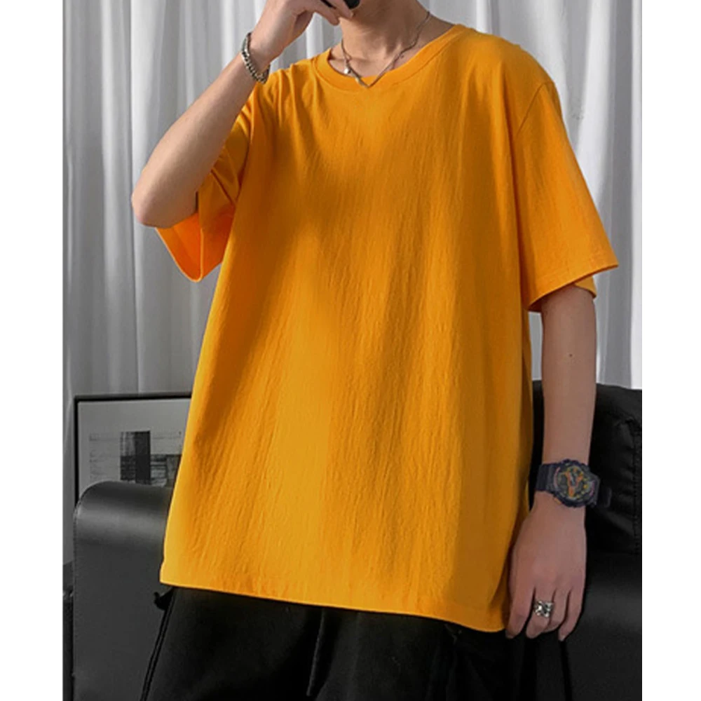 T-Shirt For Men Solid Color Simple Large Size Loose Round Neck Short Sleeve Summer Sports Fitness Tshirt Black Blue Yellow Tops
T-Shirt For Men Solid Color Simple Large Size Loose Round Neck Short Sleeve Summer Sports Fitness Tshirt Black Blue Yellow Tops