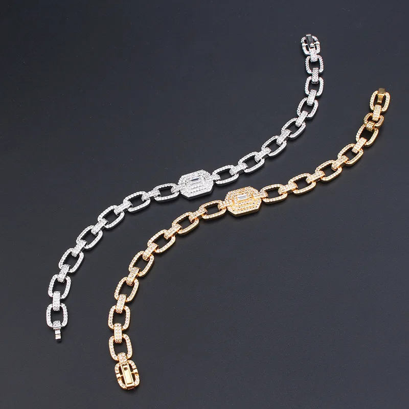 Europe America Fashion Style Street Hip Hop Men Women Lady Gold Color Plated Inlay Czech Zircon With Pendant Chain Bracelet 
Europe America Fashion Style Street Hip Hop Men Women Lady Gold Color Plated Inlay Czech Zircon With Pendant Chain Bracelet