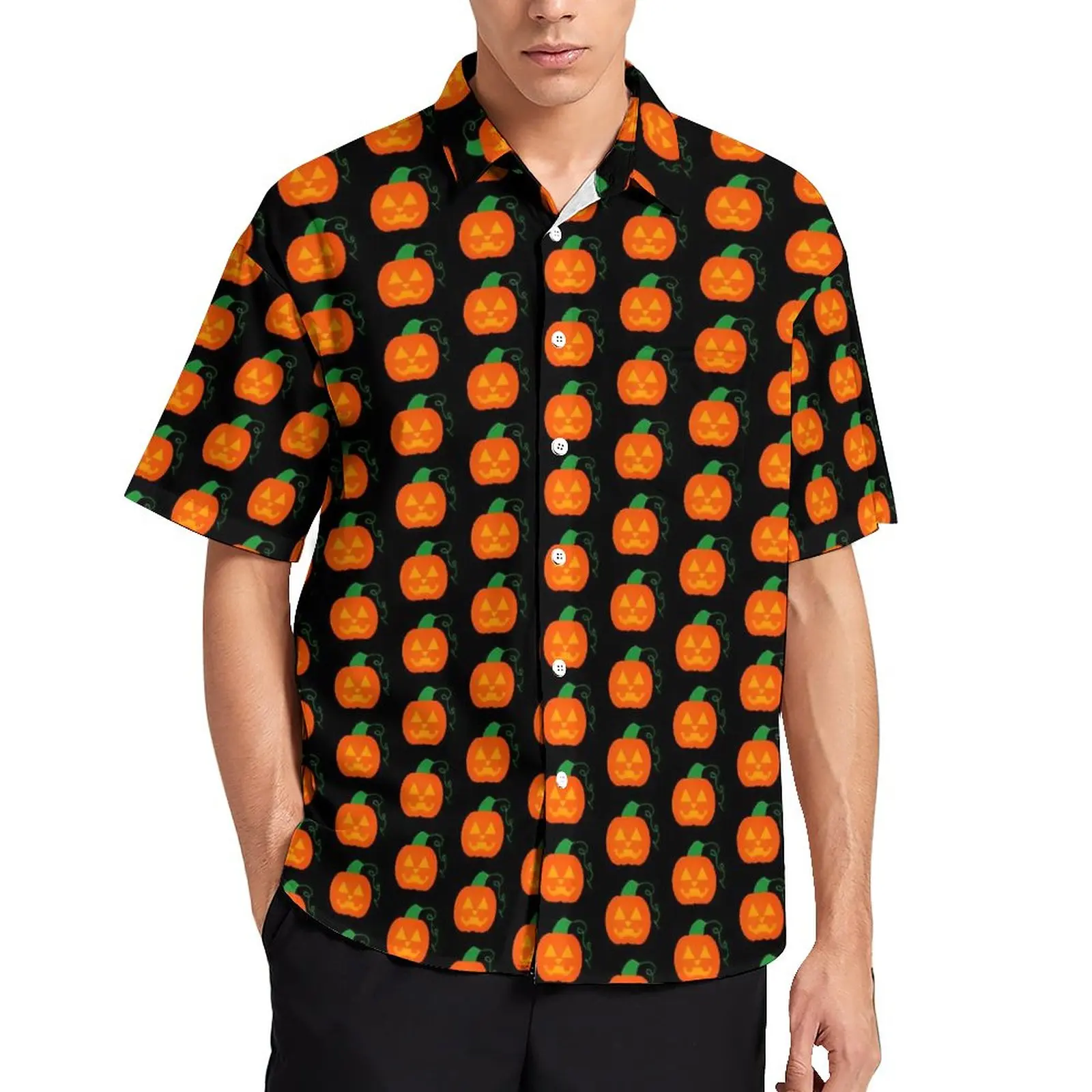 Pumpkin Print Loose Shirt Men Beach Halloween Casual Shirts Hawaiian Design Short-Sleeve Y2K Oversized Blouses
Pumpkin Print Loose Shirt Men Beach Halloween Casual Shirts Hawaiian Design Short-Sleeve Y2K Oversized Blouses