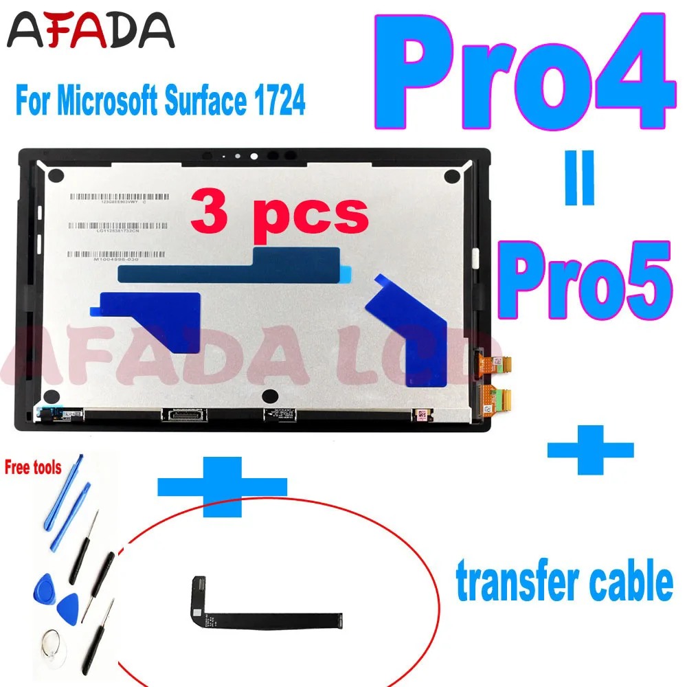 3 pcs Original For Microsoft Surface Pro 4 1724 Pro4 5 Pro5 1796 LCD Display Screen Digitizer Touch Panel Glass Assembly
3 pcs Original For Microsoft Surface Pro 4 1724 Pro4 5 Pro5 1796 LCD Display Screen Digitizer Touch Panel Glass Assembly