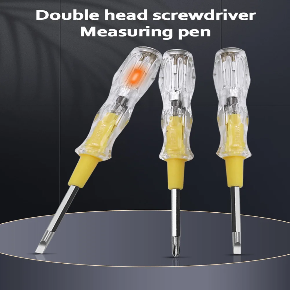 100-500V Double Heads Electric Tester Pen LED Electric Voltage Power Test Pen Screwdriver Multifunctional Test Pencil Hand Tool
100-500V Double Heads Electric Tester Pen LED Electric Voltage Power Test Pen Screwdriver Multifunctional Test Pencil Hand Tool