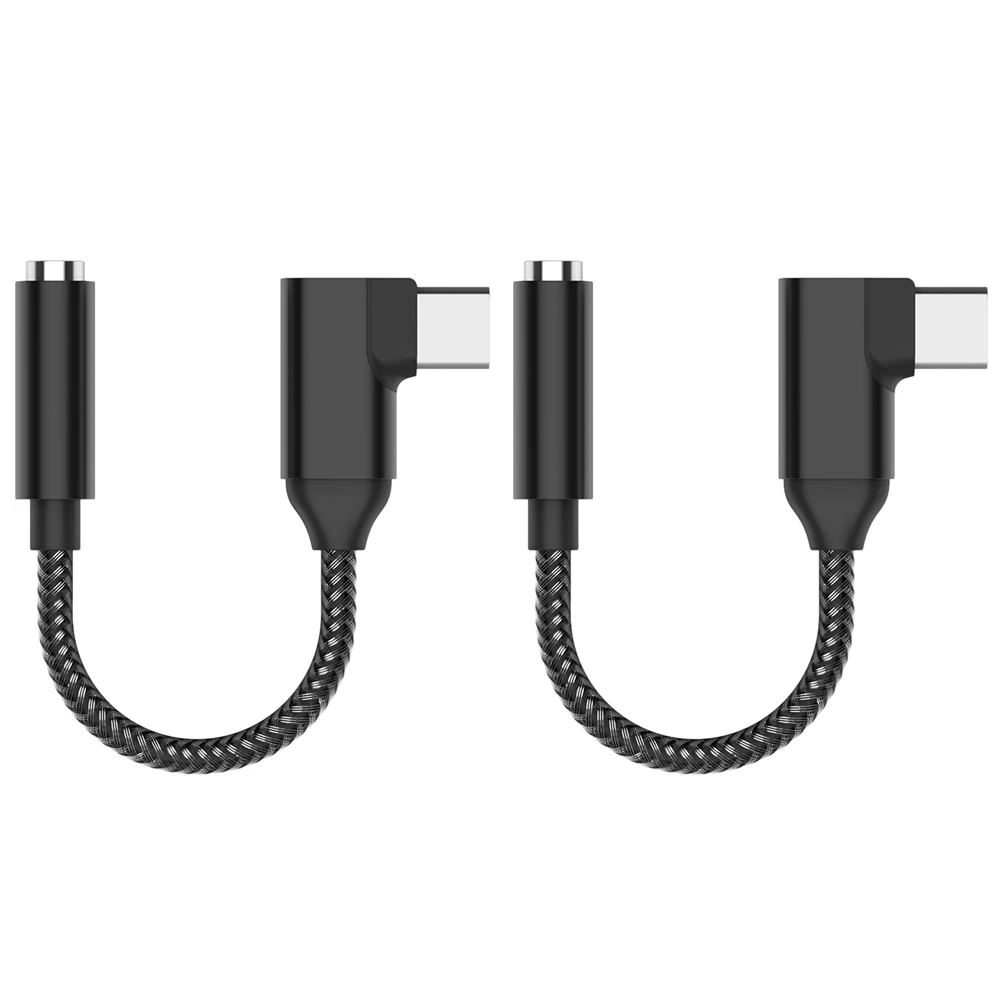 2X USB C to 3.5mm Headphone Adapter 90 Degree Type C Portable Headphone Amplifier DAC for iPad Pro Huawei Samsung Galaxy
2X USB C to 3.5mm Headphone Adapter 90 Degree Type C Portable Headphone Amplifier DAC for iPad Pro Huawei Samsung Galaxy
