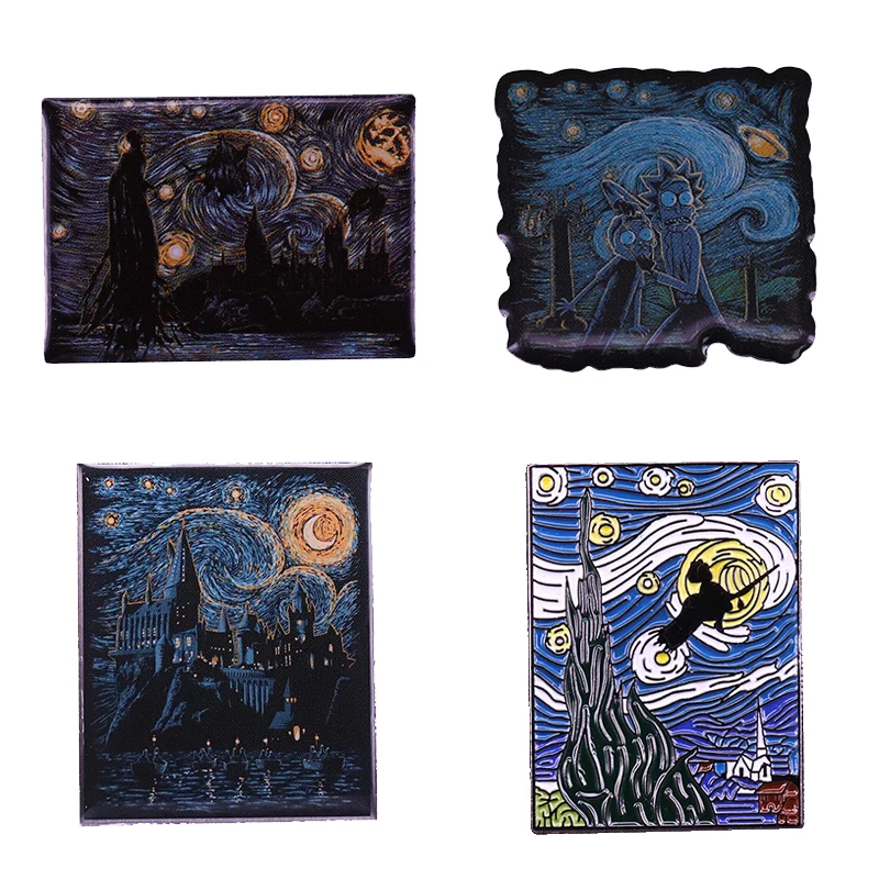 Эмалированная булавка в стиле Ван Гога, звездная ночь, служба доставки Кики, Hgwts, замок рикморти, брошь, подарок для фанатов художников из мул...
Эмалированная булавка в стиле Ван Гога, звездная ночь, служба доставки Кики, Hgwts, замок рикморти, брошь, подарок для фанатов художников из мул...