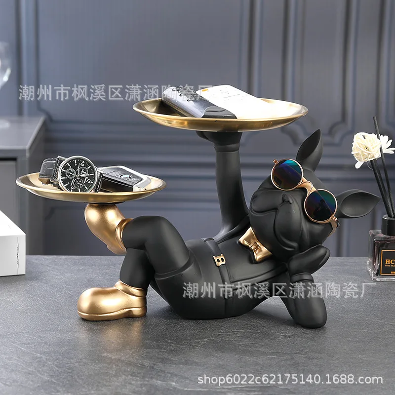 Creative fortune dog ornaments porch key storage tray table top candy plate home decoration housewarming gift
Creative fortune dog ornaments porch key storage tray table top candy plate home decoration housewarming gift