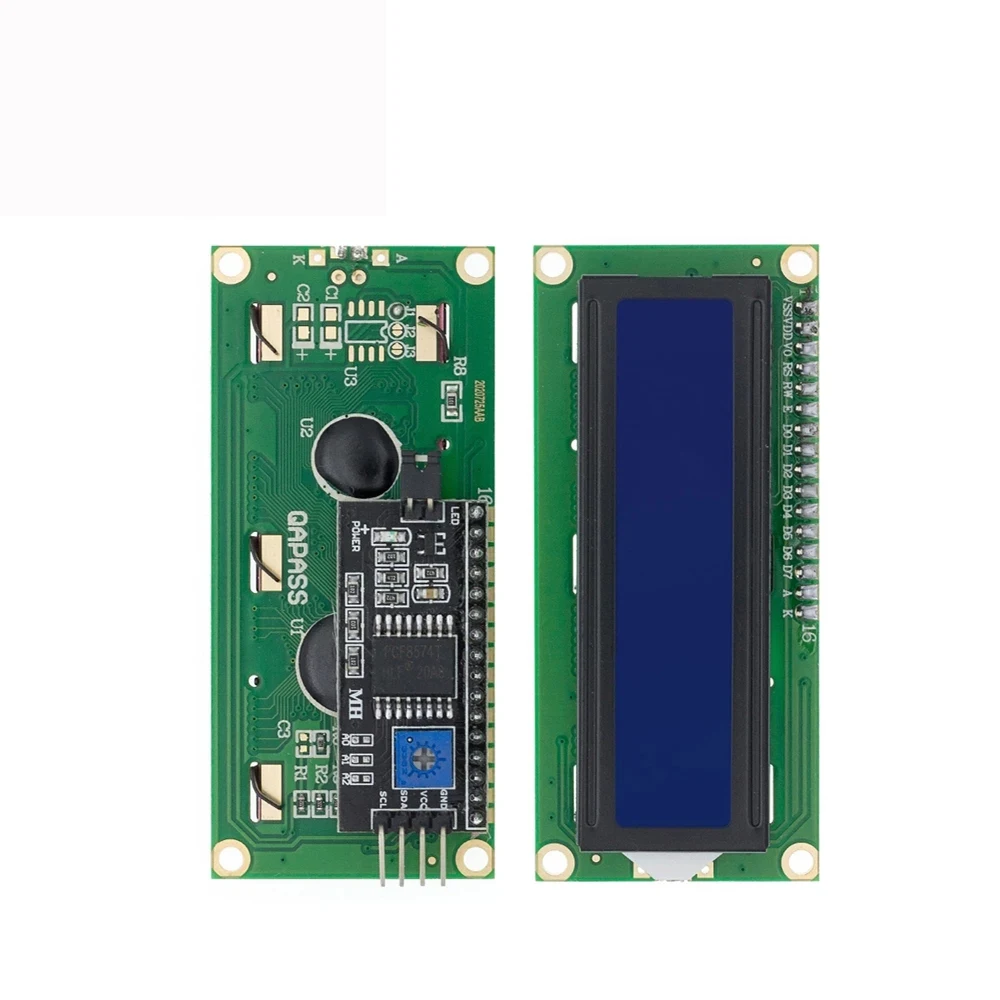LCD1602 1602 LCD Module Blue / Yellow Green Screen 16x2 Character LCD Display PCF8574T PCF8574 IIC I2C Interface 5V for arduino 
LCD1602 1602 LCD Module Blue / Yellow Green Screen 16x2 Character LCD Display PCF8574T PCF8574 IIC I2C Interface 5V for arduino