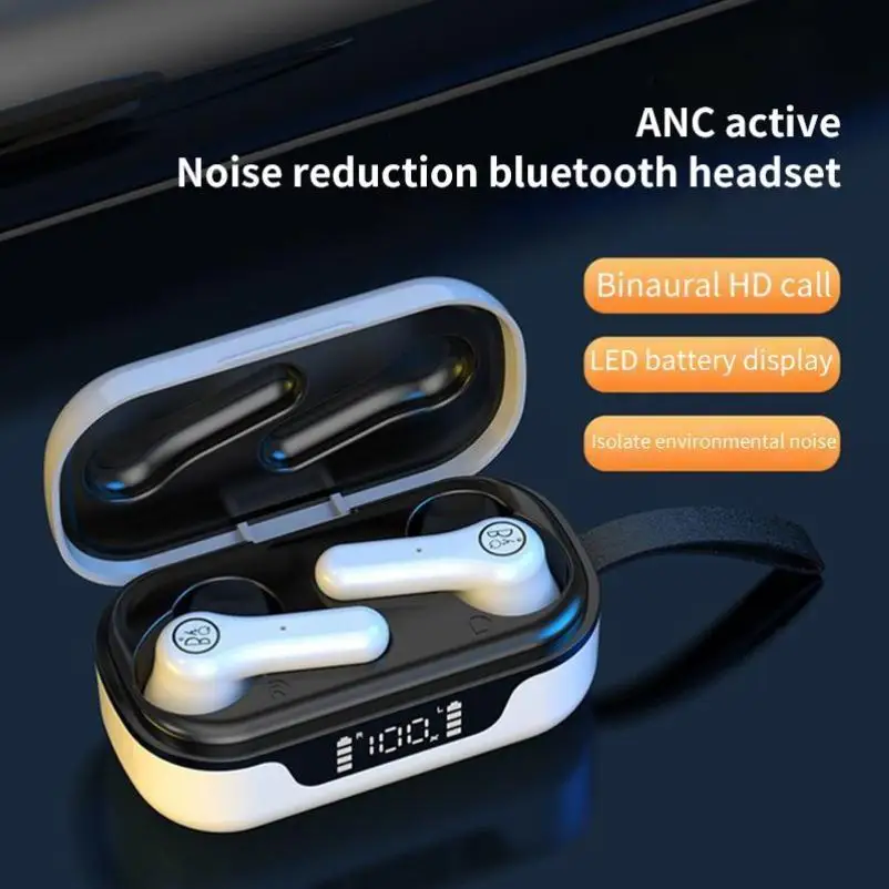 YYK-ANC Pro In-ear TWS Headset 5.1 Bluetooth-compatible Headphone Noise Canceling Digital Display Touch Control Earphones
YYK-ANC Pro In-ear TWS Headset 5.1 Bluetooth-compatible Headphone Noise Canceling Digital Display Touch Control Earphones