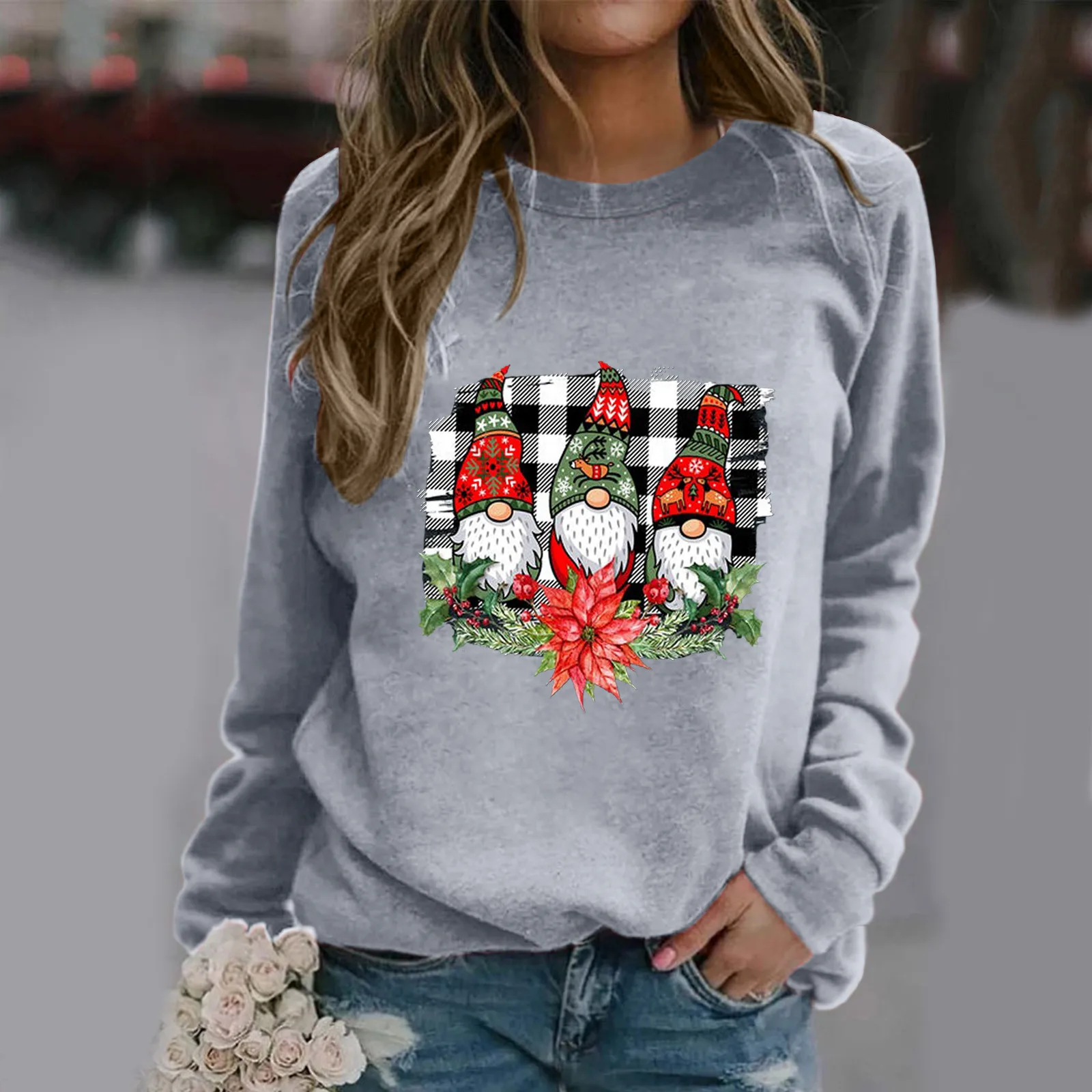 Women Christmas Printing Casual Pullover Sweatshirts Long Sleeve Sweatshirts Black Sleeve Womens Hoodie Pullover
Women Christmas Printing Casual Pullover Sweatshirts Long Sleeve Sweatshirts Black Sleeve Womens Hoodie Pullover