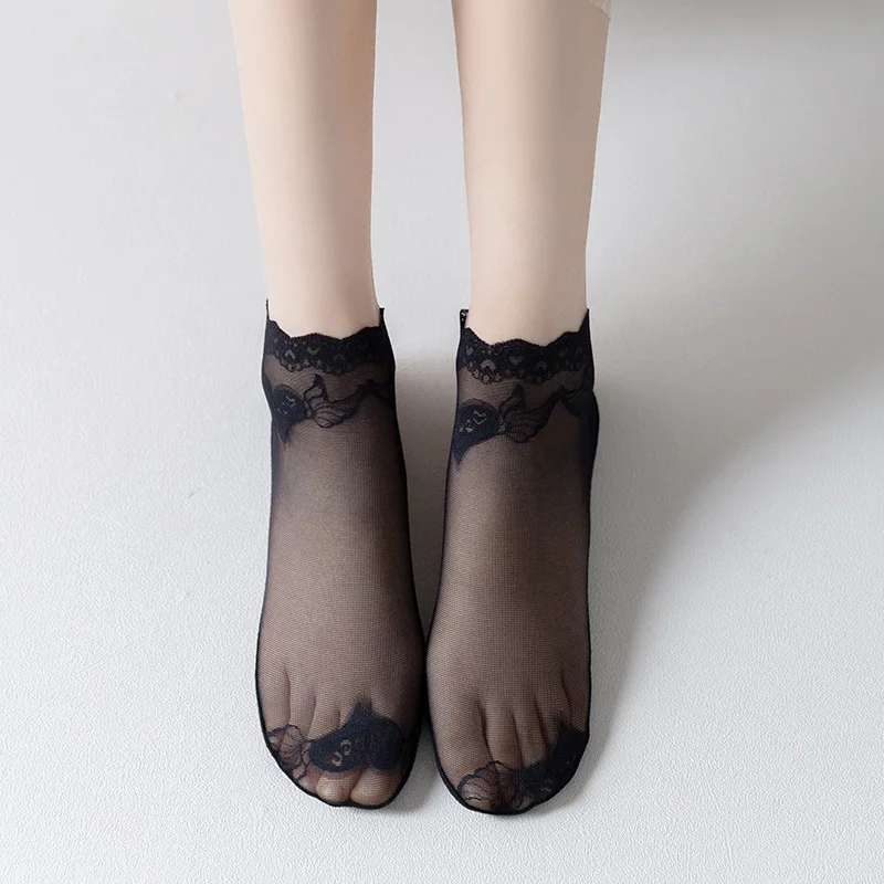 Women Black Lace Invisible Socks Ladies Thin Boat Socks Hollow Non-Slip Female Summer Ultra-Thin Mesh Breathable Low-Waist Socks
Women Black Lace Invisible Socks Ladies Thin Boat Socks Hollow Non-Slip Female Summer Ultra-Thin Mesh Breathable Low-Waist Socks