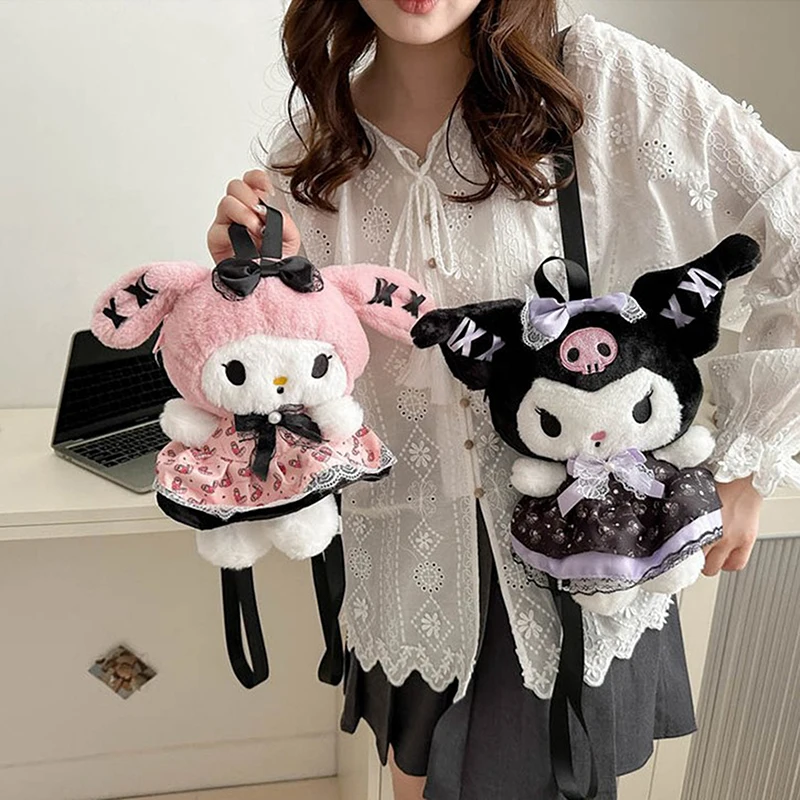 Плюшевый Рюкзак Plushie Sanrio Kuromi My Melody сумка через плечо большая емкость кавайная
