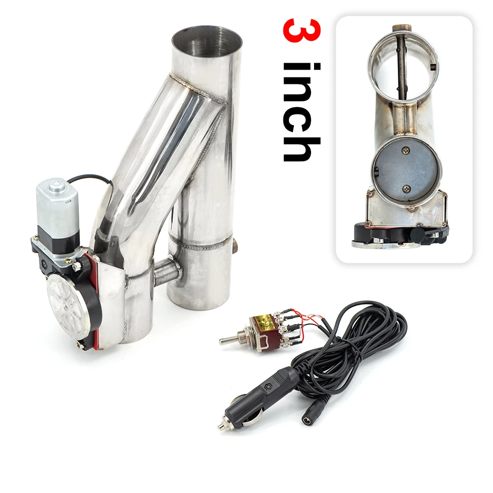 High Quality 2"/2.5''/3" inch SS304 type Y pipe adjustable car exhaust cutout with TWO valve electric by switch control
High Quality 2"/2.5''/3" inch SS304 type Y pipe adjustable car exhaust cutout with TWO valve electric by switch control
