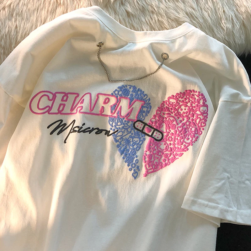 Summer Creative Foam Print Women T-shirts Short Sleeve Tops Harajuku Large Size Cotton O Neck Tees Female Loose Bottoming Shirts
Summer Creative Foam Print Women T-shirts Short Sleeve Tops Harajuku Large Size Cotton O Neck Tees Female Loose Bottoming Shirts