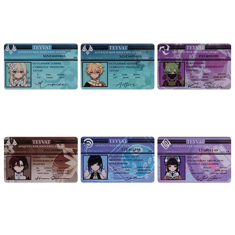 Японские фигурки героев аниме Genshin Impact, Райден шогун, Студенческая идентификационная карточка, анимация, Ryuguji Ken, ПВХ именные карточки для фа...
Японские фигурки героев аниме Genshin Impact, Райден шогун, Студенческая идентификационная карточка, анимация, Ryuguji Ken, ПВХ именные карточки для фа...